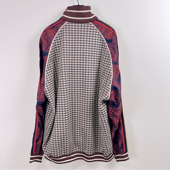 NWT GUCCI MICRO-CHECK AND PAISLEY-PRINT VELVET TRACK JACKET - Picture 5 of 15